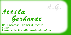 attila gerhardt business card